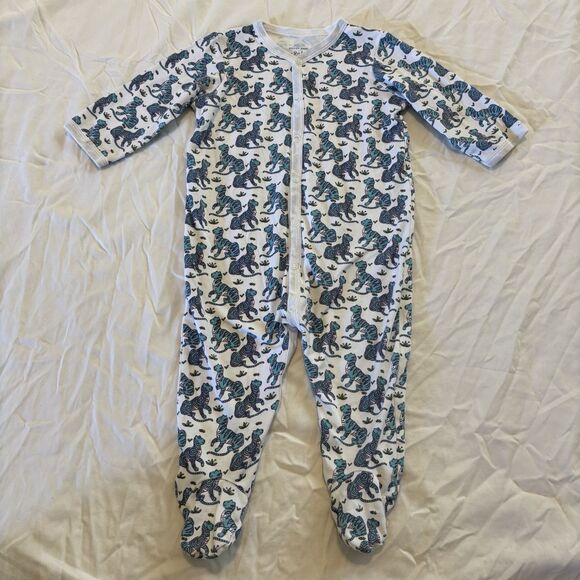 Roller Rabbit | One Pieces | Roller Rabbit Blue Tiger Print Footie 92m ...